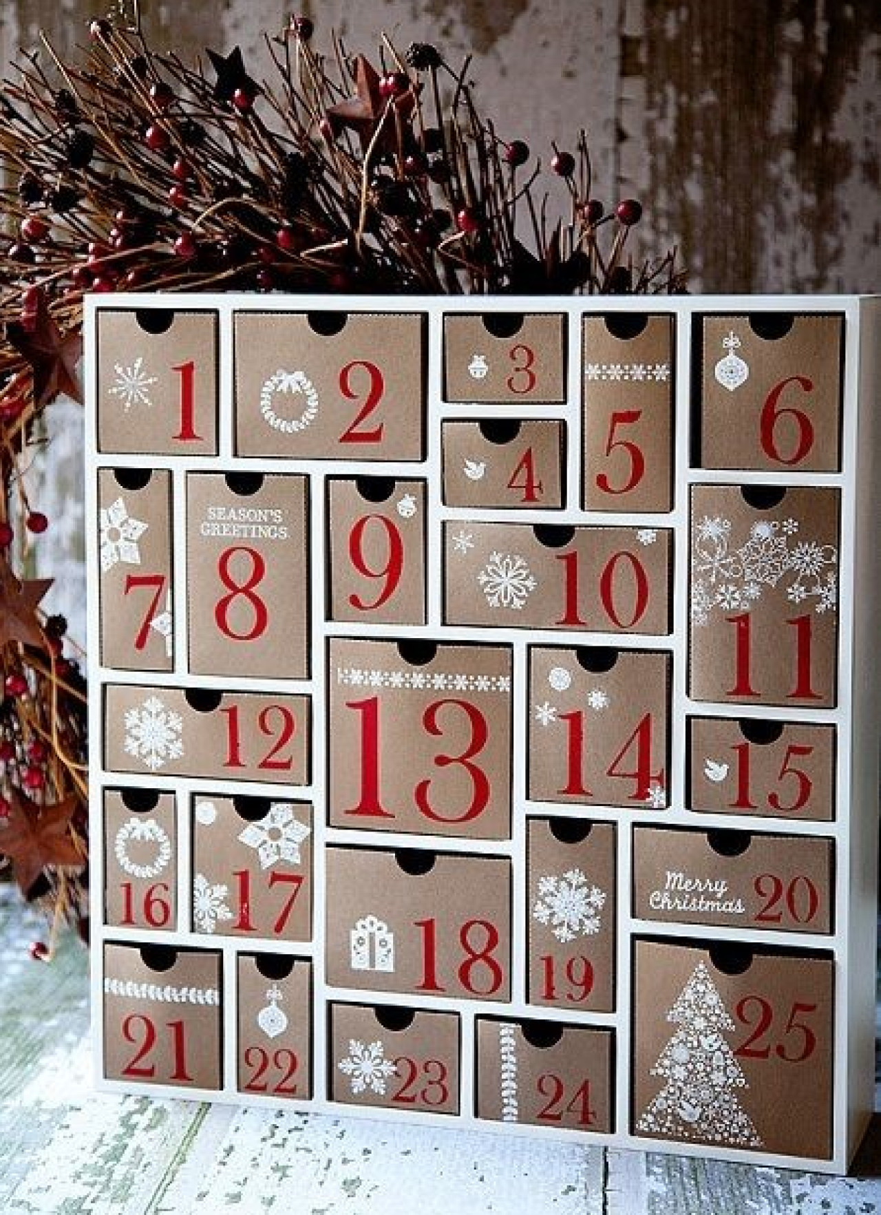 Calendario de adviento. Foto: Pinterest.