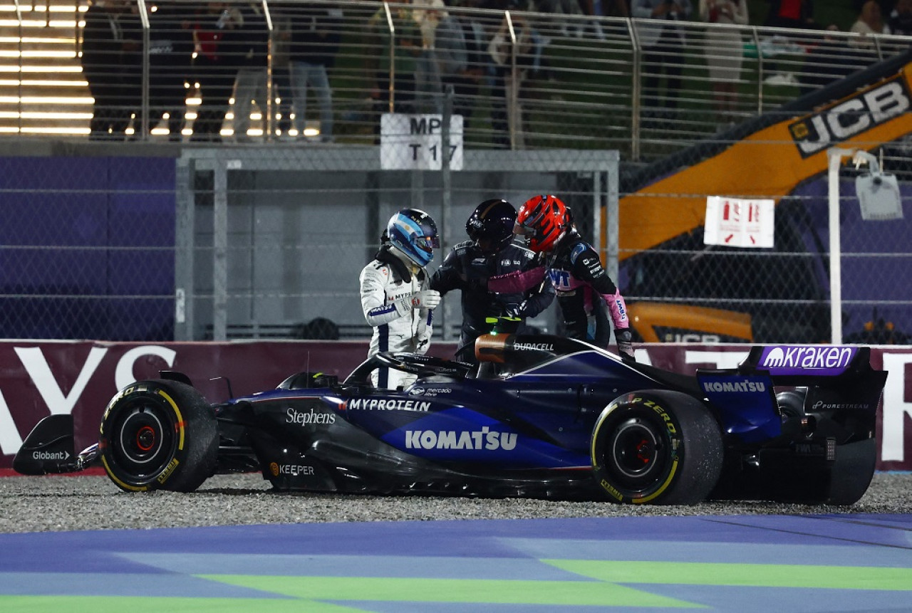 Accidente de Franco Colapinto en el GP de Qatar. Foto: Reuters.