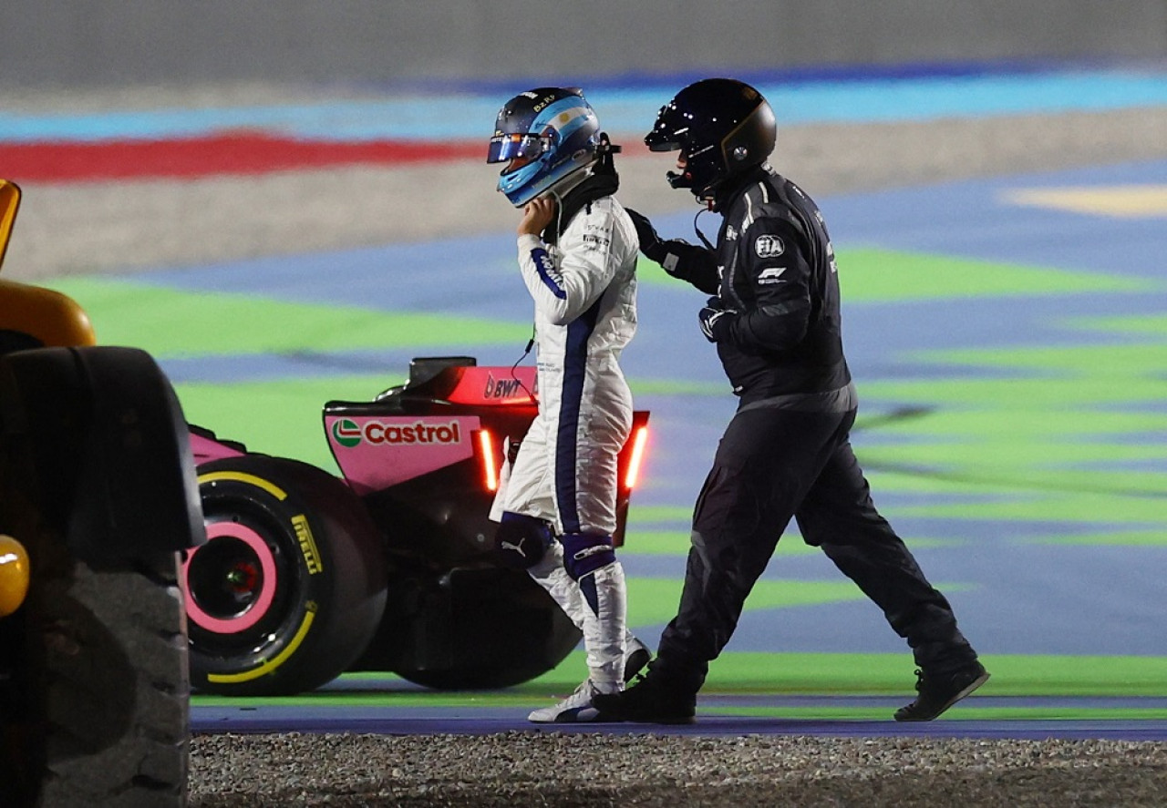 Accidente de Franco Colapinto en el GP de Qatar. Foto: Reuters.