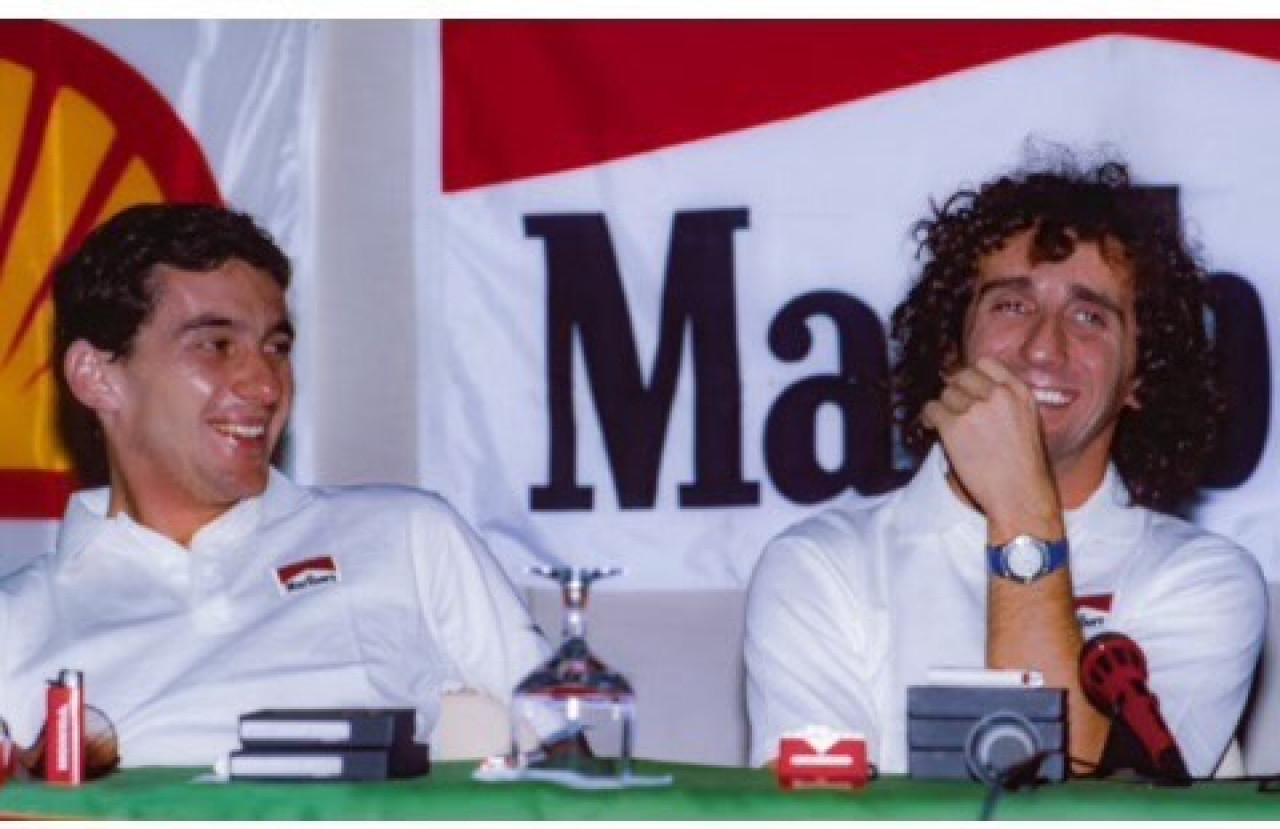 Alain Prost y Ayrton Senna. Foto: Instagram @a.prost