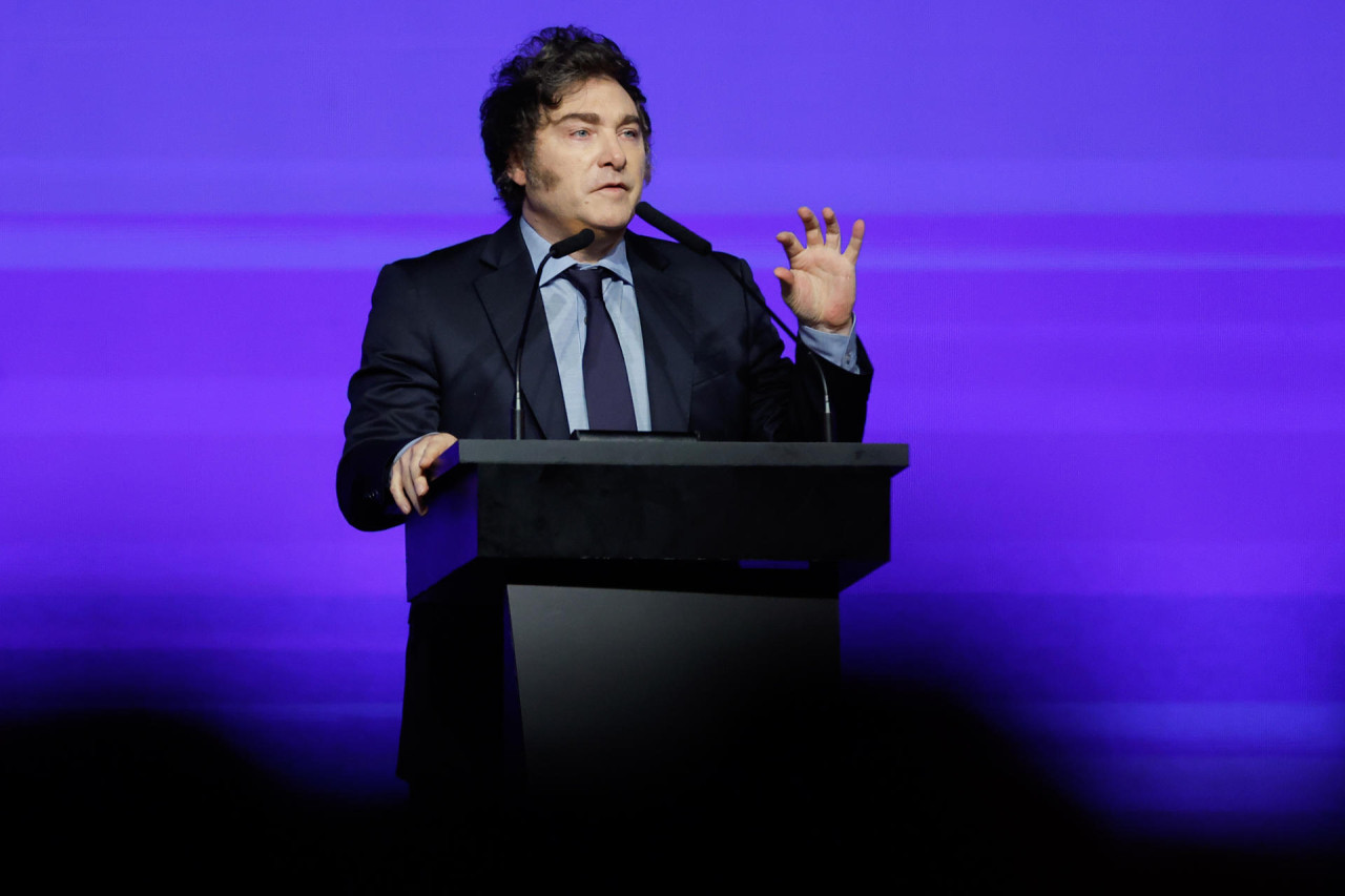 Javier Milei en la CPAC. Foto: EFE.