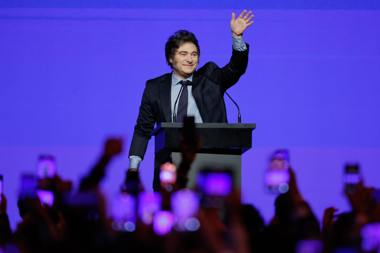 Javier Milei en la CPAC Argentina. Foto: EFE.