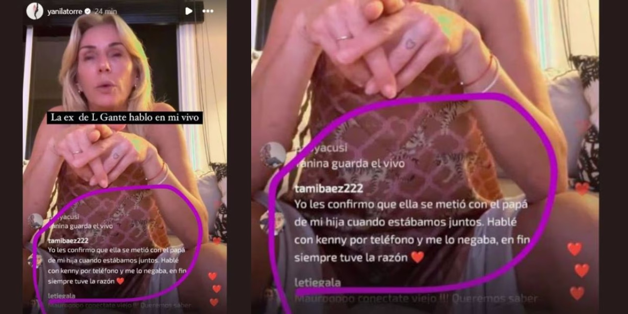 El mensaje de Tamara Báez contra Wanda Nara. Foto: Captura Instagram.