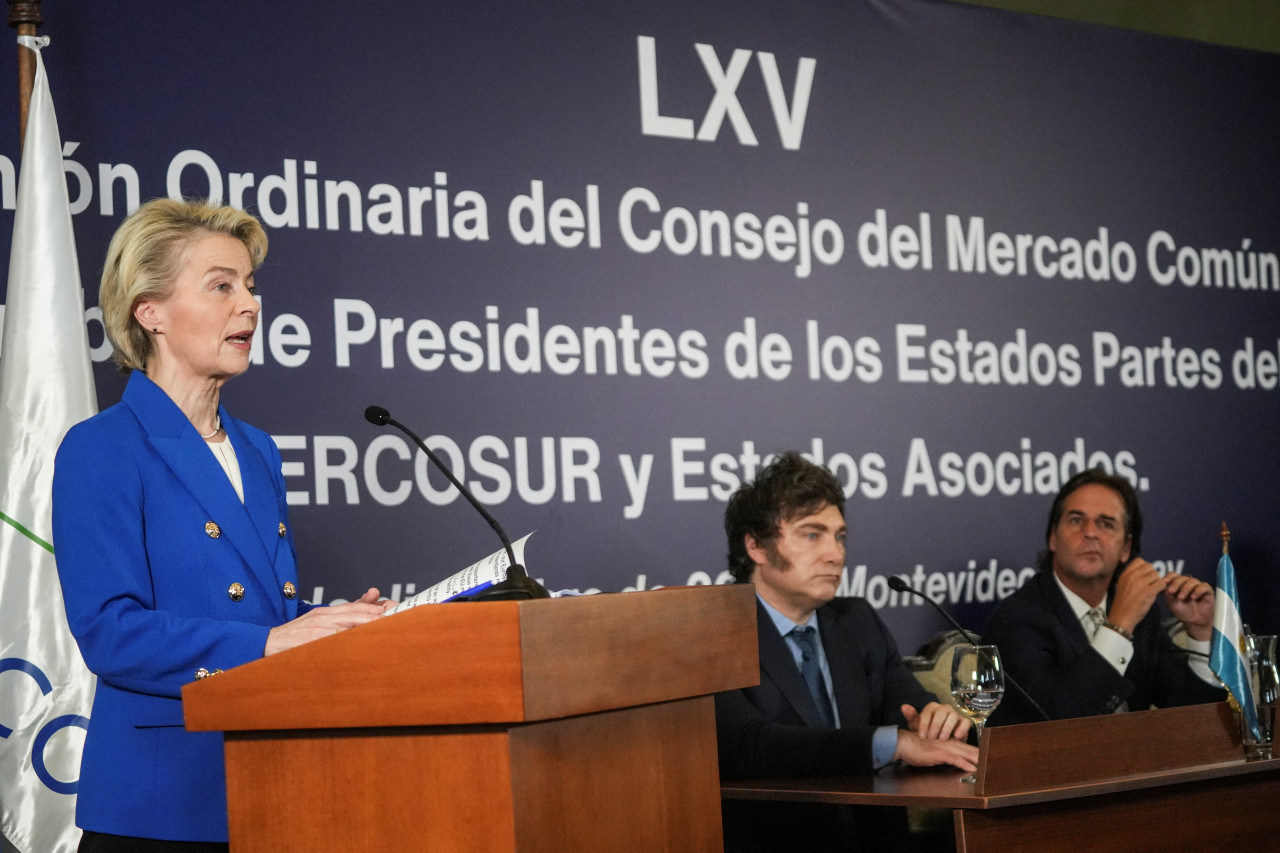 Ursula von der Leyen en la cumbre del Mercosur. Foto: Reuters.