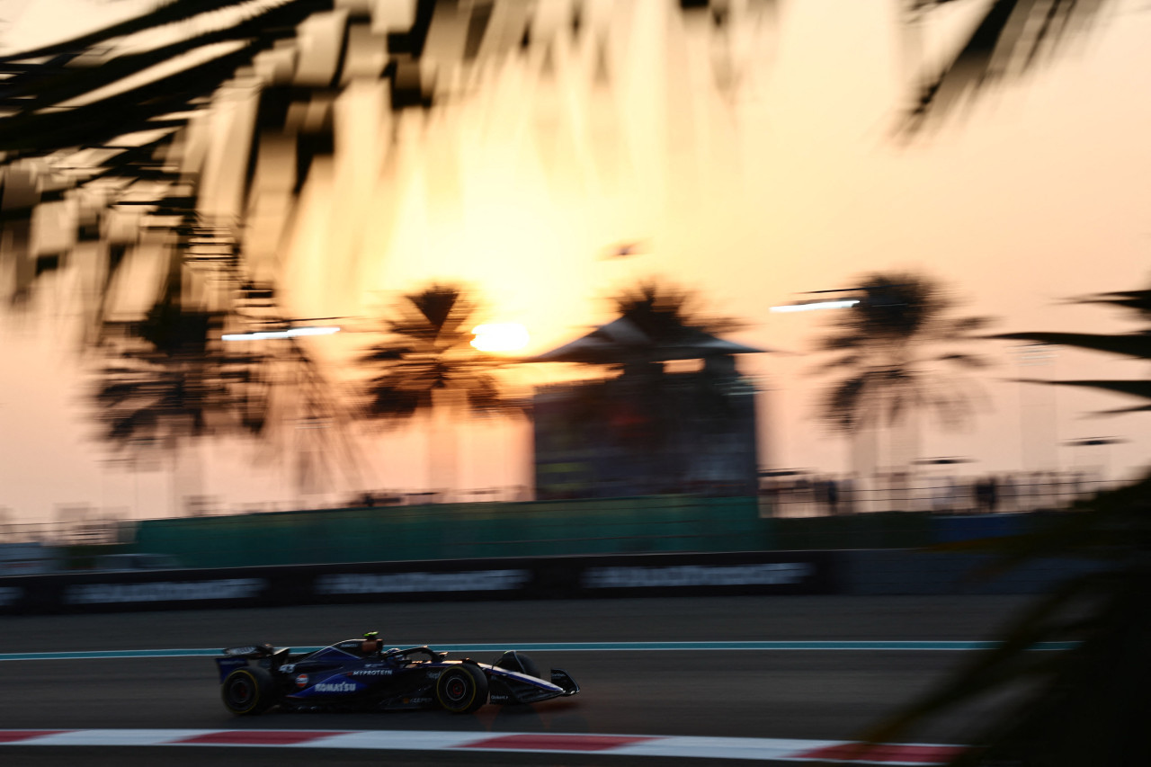 Franco Colapinto en el Gran Premio de Abu Dhabi. Foto: Reuters.