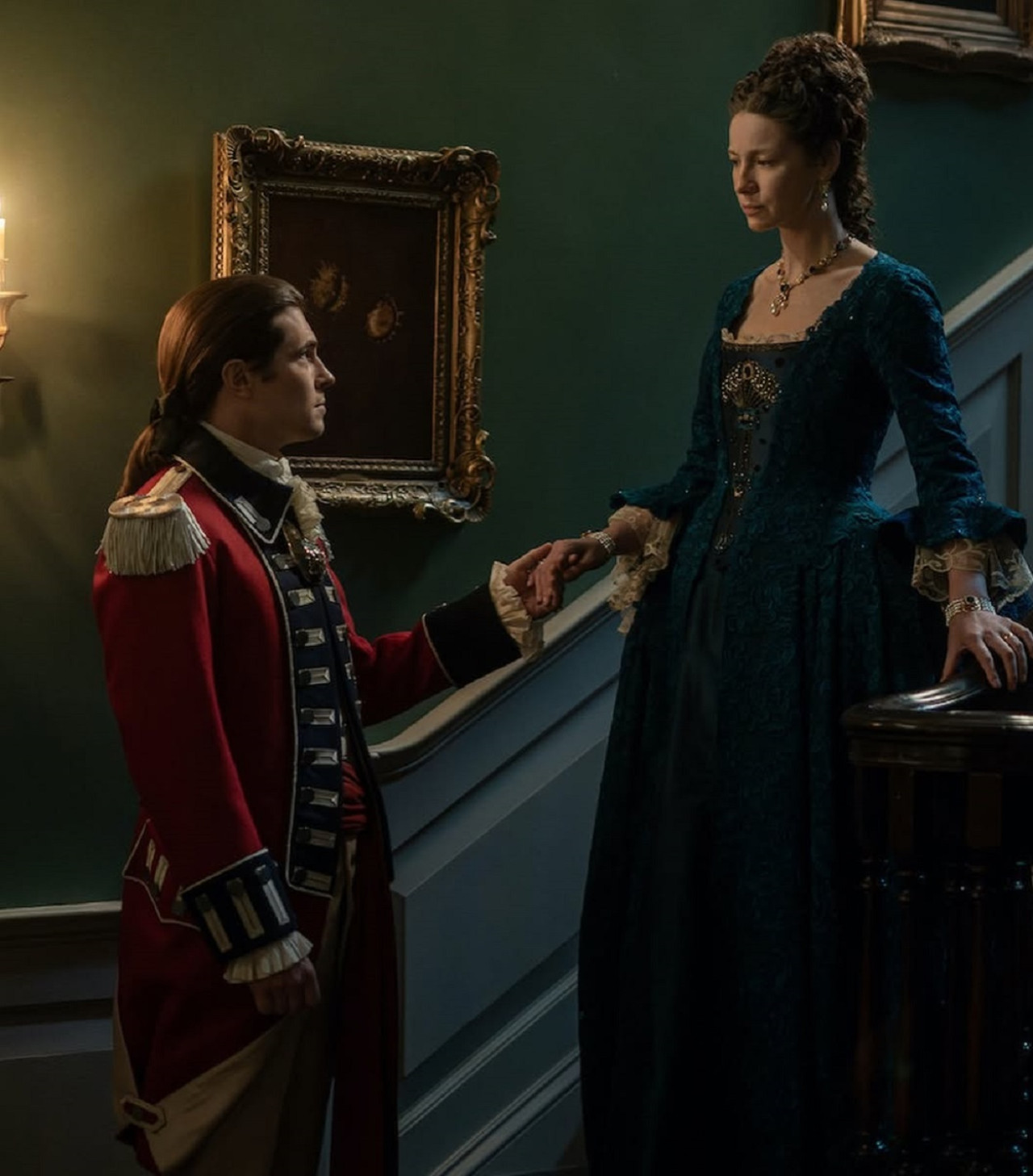 Claire y Lord John en la temporada 7. Foto: Starz