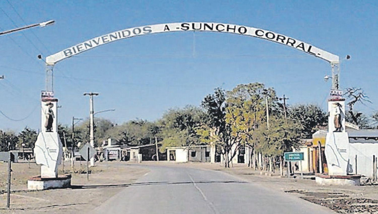 Entrada al pueblo de Suncho Corral donde ocurrió el hecho