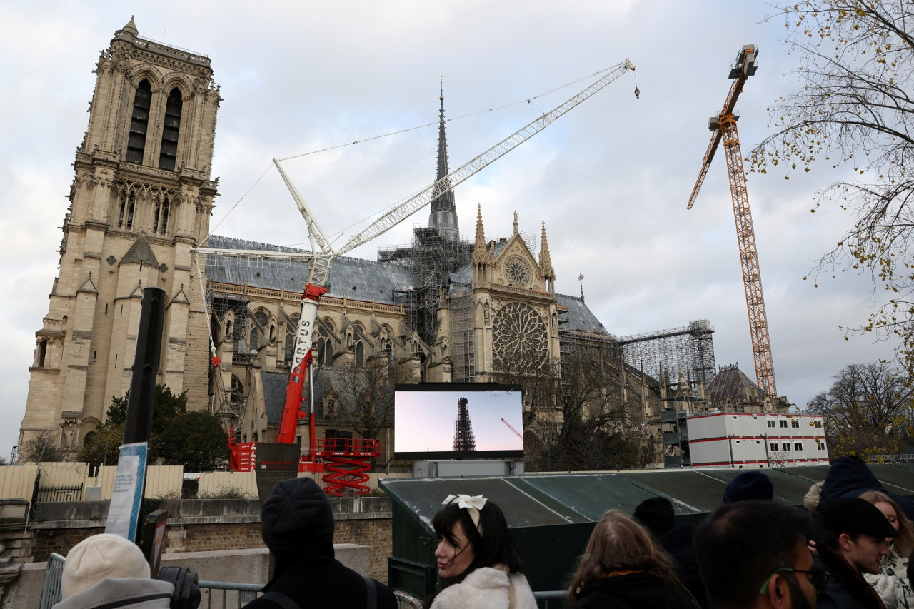 Reconstrucción de Notre Dame. Foto: Reuters