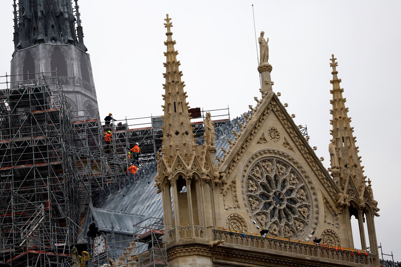 Reconstrucción de Notre Dame. Foto: Reuters