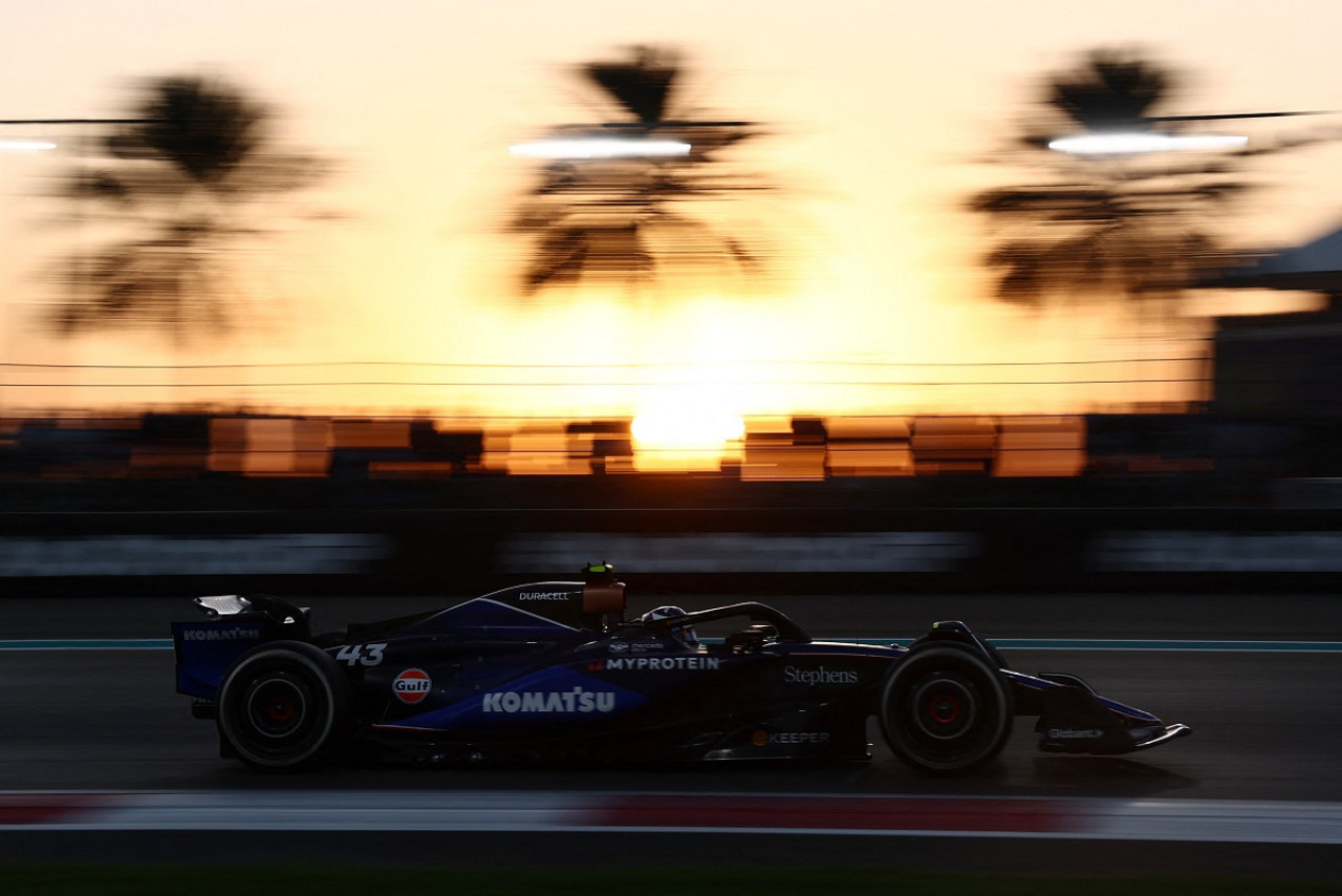 Franco Colapinto en el Gran Premio de Abu Dhabi de la Fórmula 1. Foto: Reuters.