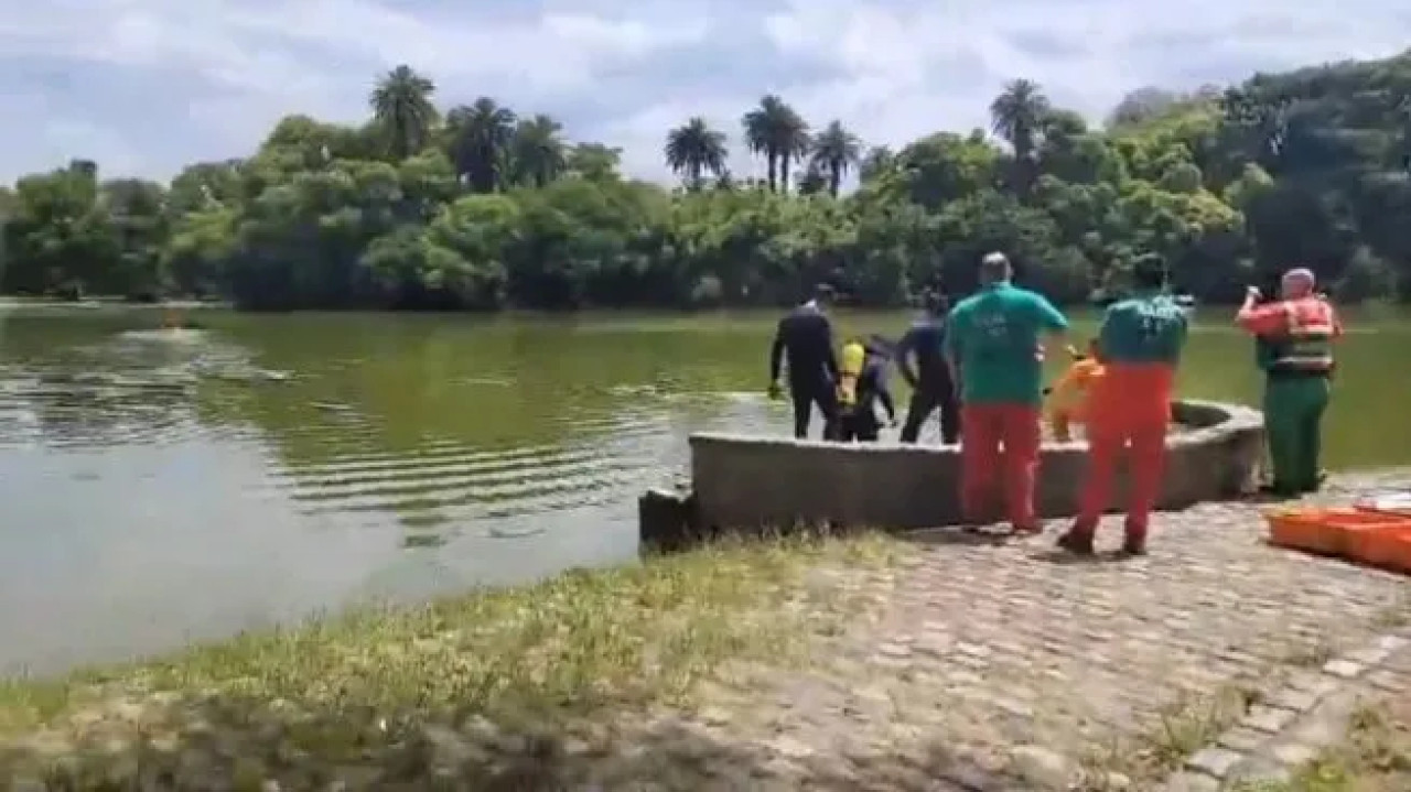 Un hombre desapareció luego de lanzarse al lago de Palermo.