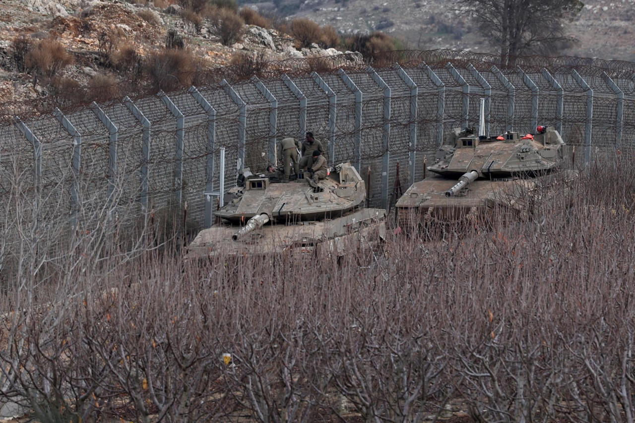 El Ejército de Israel en la frontera con Siria. Foto: EFE.