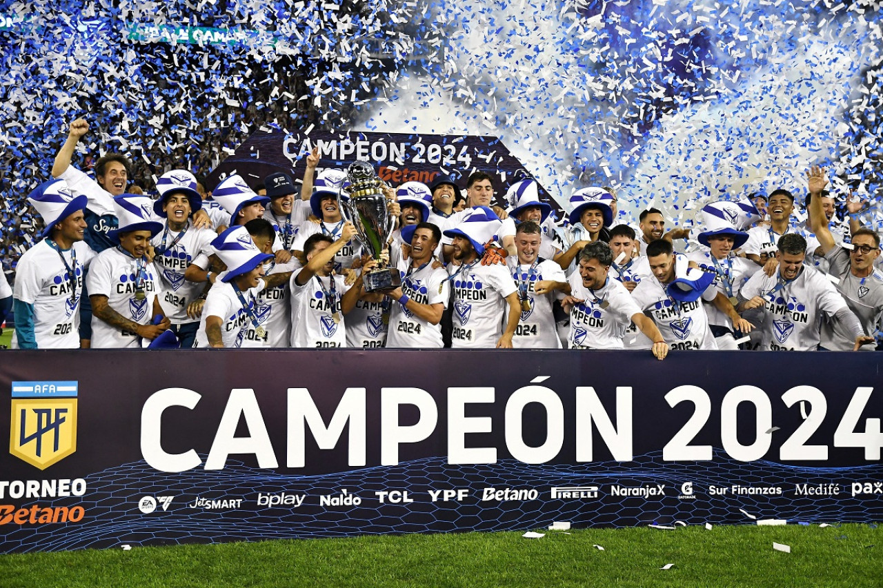 Vélez Sarsfield, campeón de la Liga Profesional 2024. Foto: Reuters.