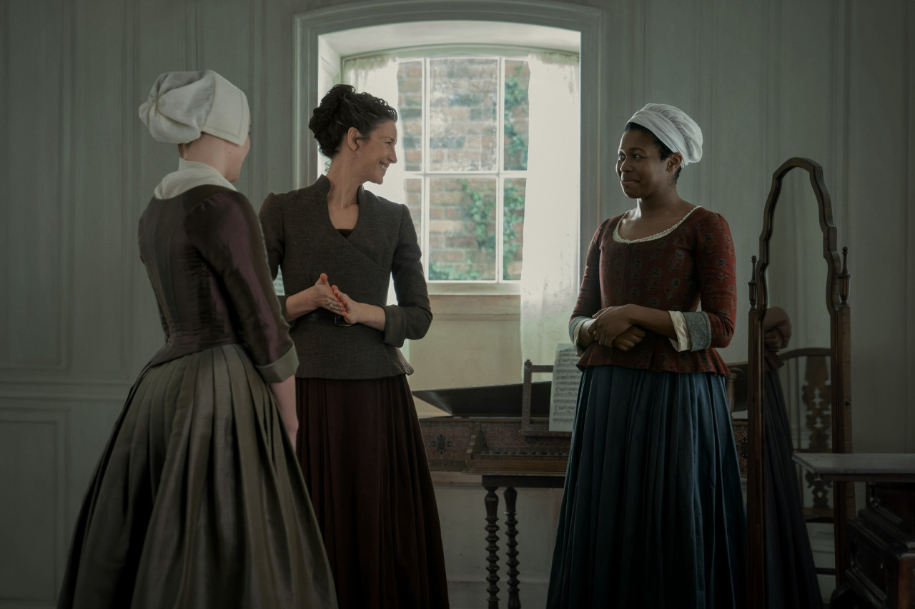 Claire en Filadelfia nuevas imágenes del próximo capítulo de Outlander. Foto: Starz