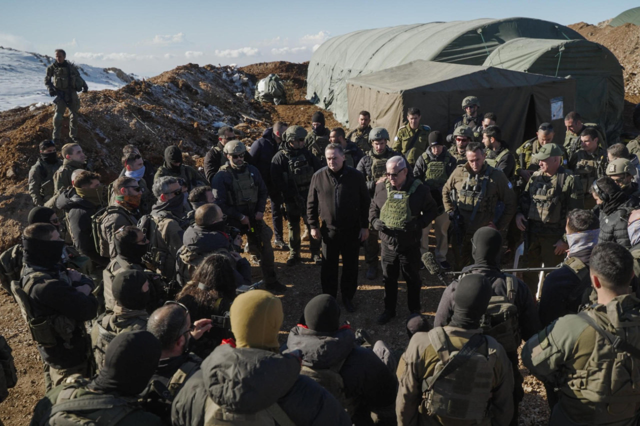 Benjamín Netanyahu, visitó el lado sirio del monte Hermón. EFE