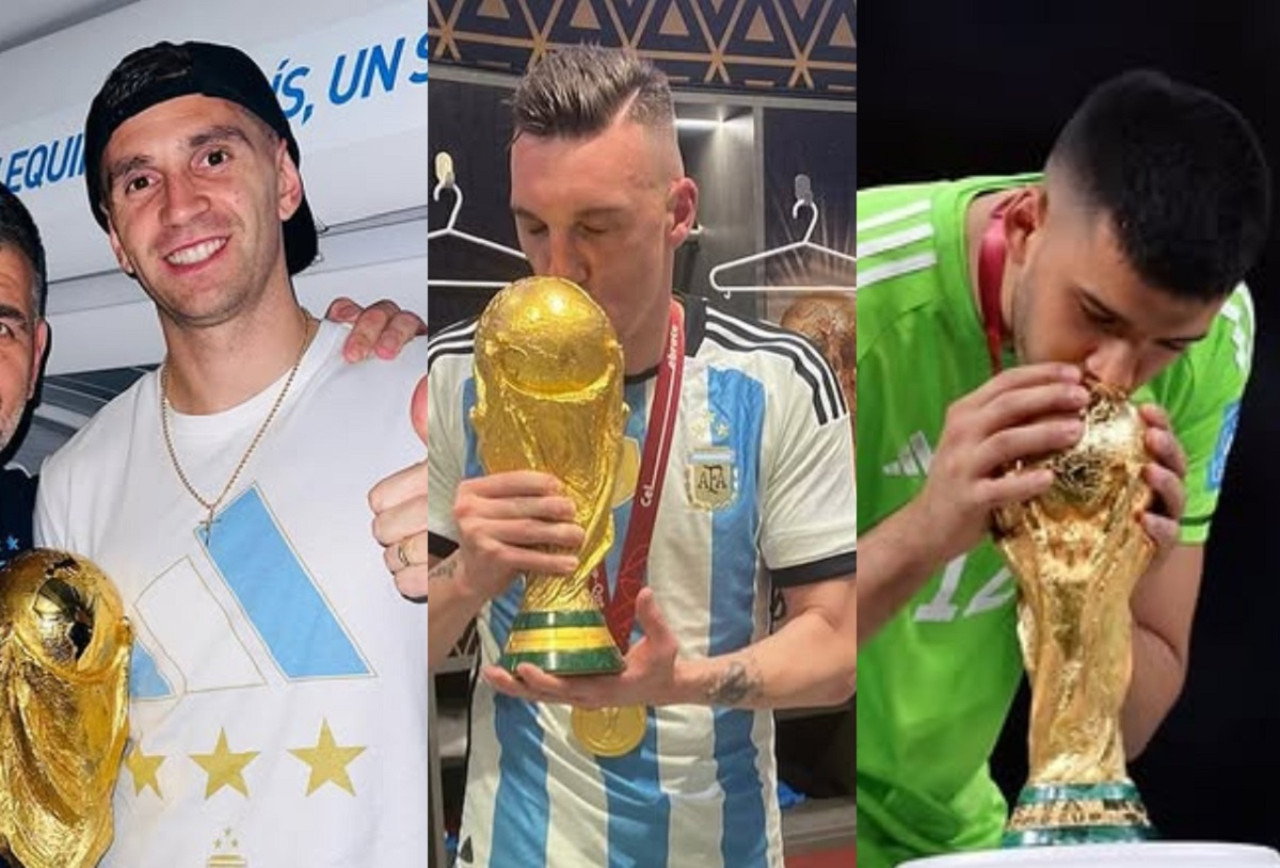 Arqueros campeones en el Mundial de Qatar 2022. Fotos: redes sociales