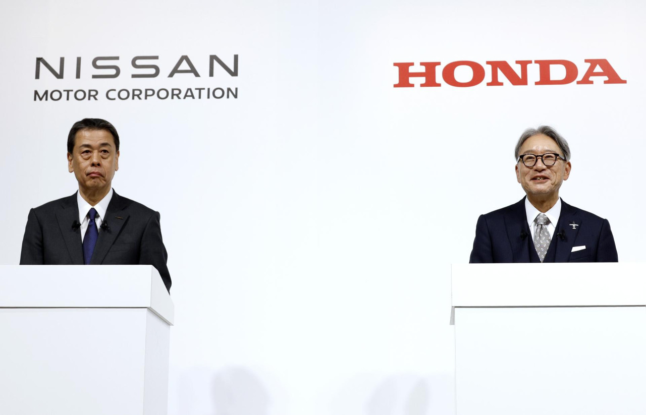 Rueda de prensa conjunta entre Nissan Motor, Honda Motor y Mitsubishi Motors. EFE