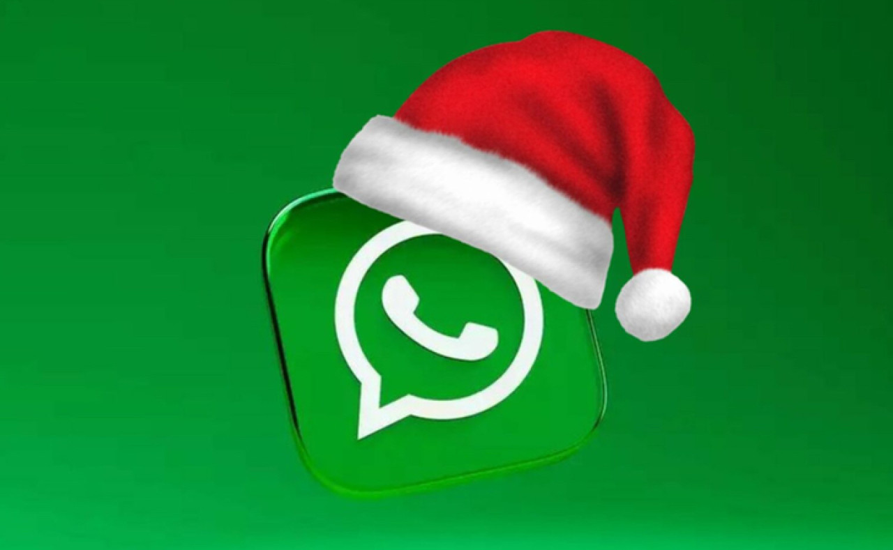 "Modo Navidad" en WhatsApp. Foto: X @los_replicantes.