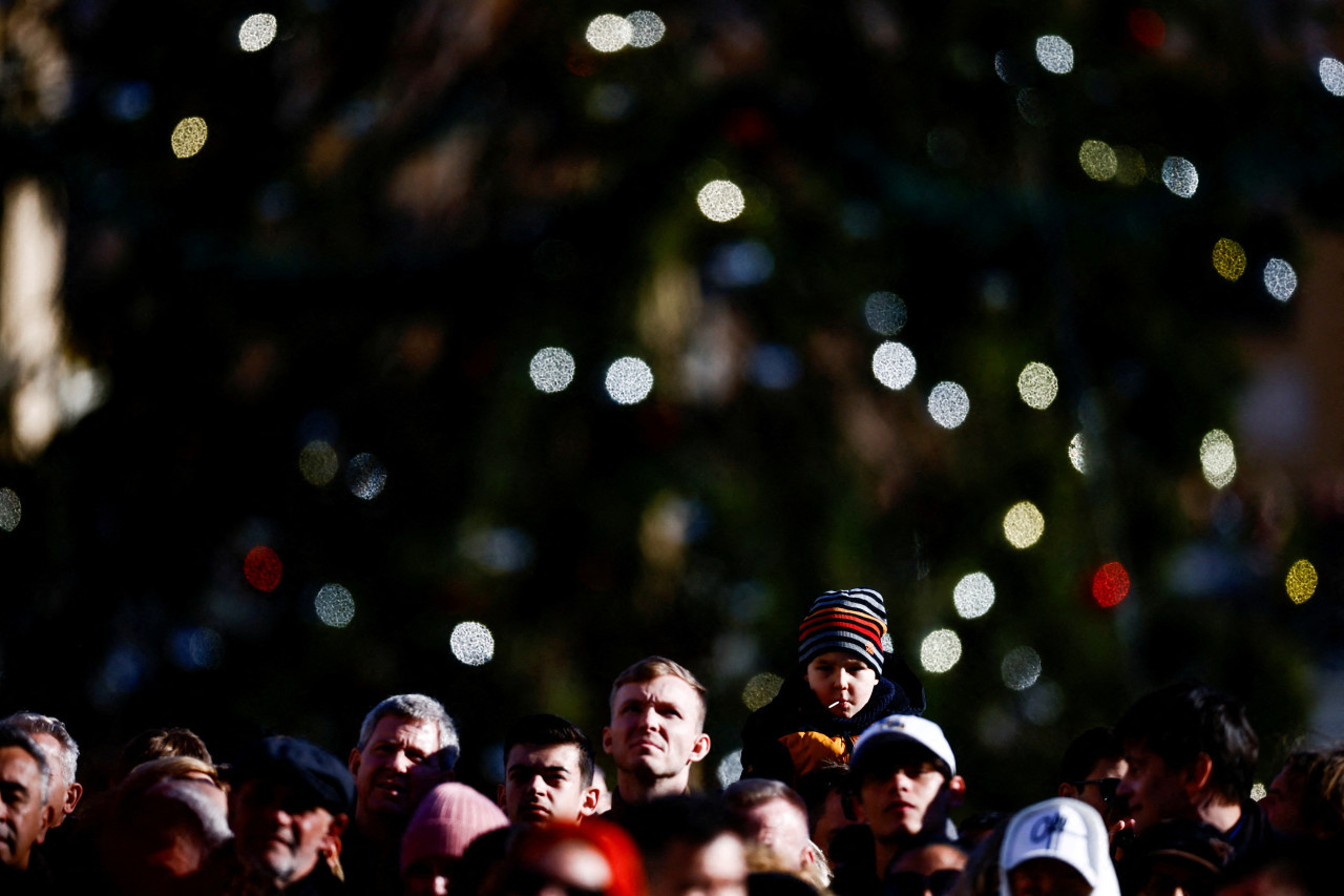 El Papa Francisco pronuncia su tradicional discurso Urbi et Orbi del día de Navidad en el Vaticano. Foto: Reuters.