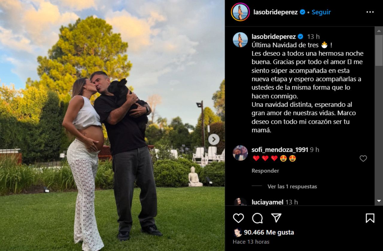 Los posteos de los famosos por Navidad. Foto: Instagram.