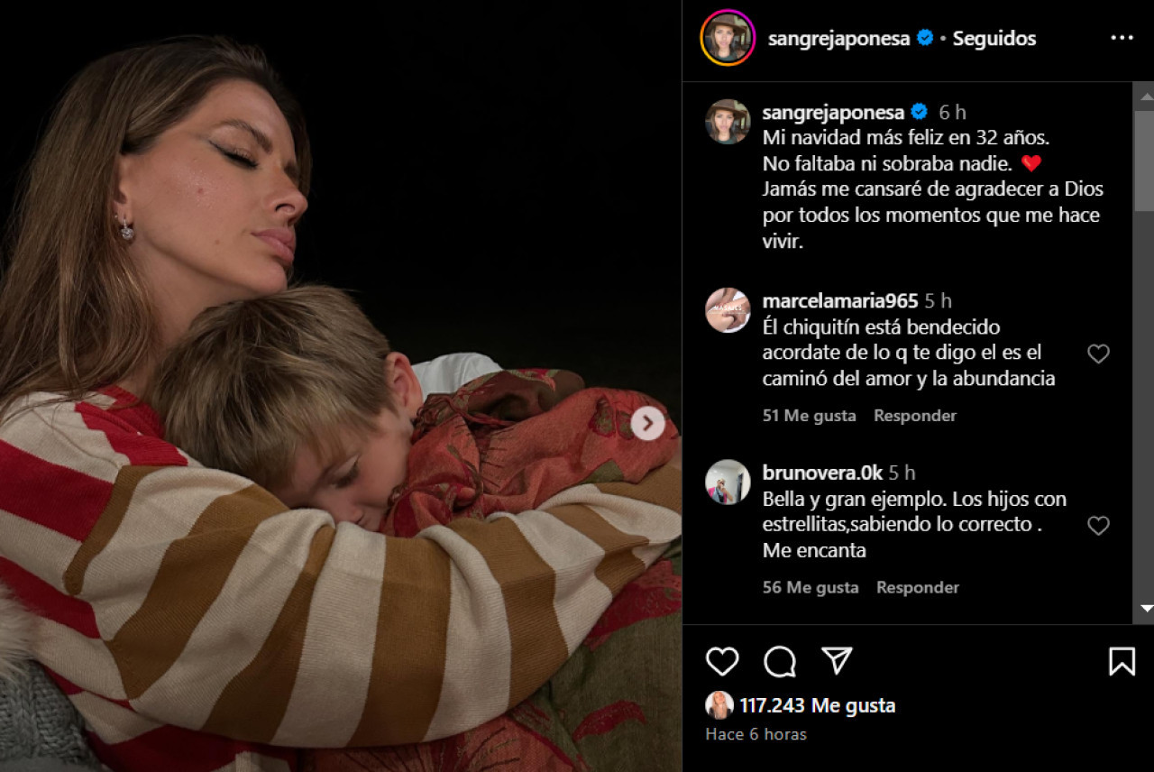 Los posteos de los famosos por Navidad. Foto: Instagram.