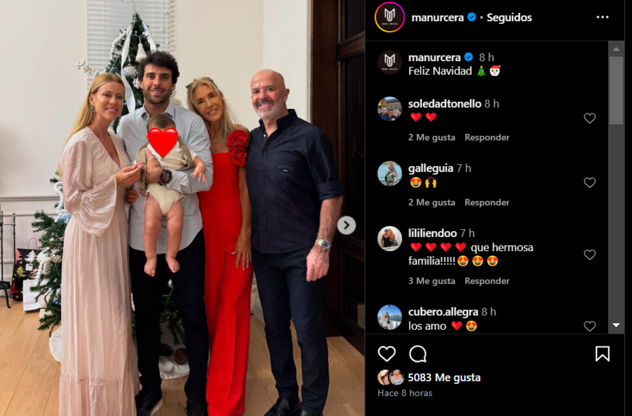 Los posteos de los famosos por Navidad. Foto: Instagram.