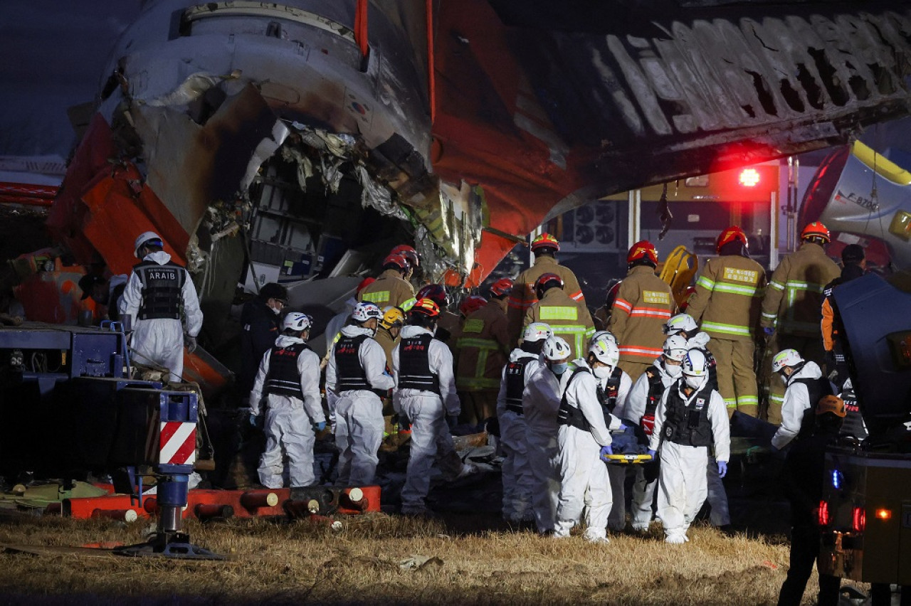 Accidente aéreo en Corea del Sur. Foto: Reuters.