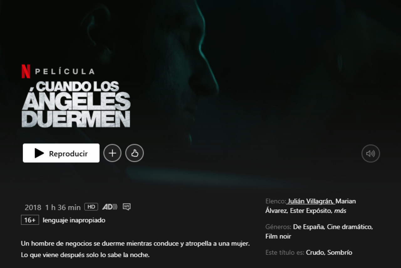 Película "Cuando los ángeles duermen". Foto: Captura de pantalla Netflix.