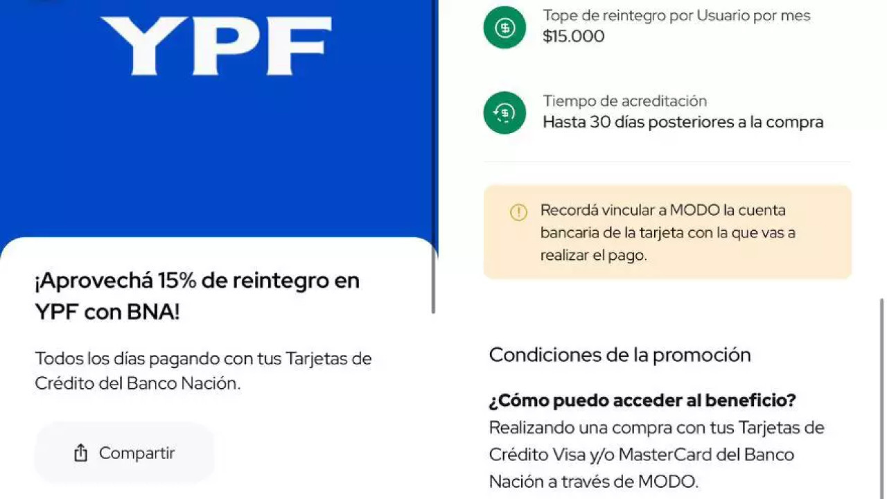 Descuentos para ahorrar en YPF