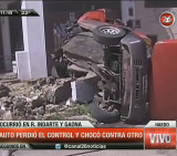 Choque y vuelco en Haedo (Canal 26)