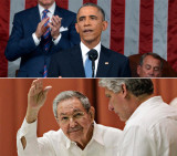 Obama y Castro (Reuters)