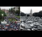 Marcha - La misma foto 21 años después