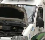 Chocó Ambulancia con un taxi en Almagro (Twitter)