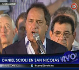 Discurso de Daniel Scioli en San Nicolás (Canal 26)