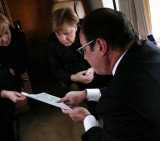 Accidente de GermanWings - Merkel y Hollande