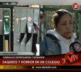Saqueo en colegio de Villa Fiorito