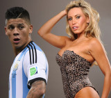 Marcos Rojo y Sarah Watson