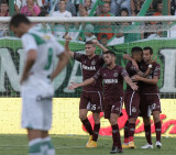 Festejo de Lanús contra Banfield