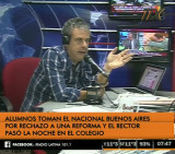 Oscar García - UBA - Toma del Nacional Buenos Aires - Radio Latina