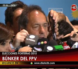 Elecciones porteñas PASO - Bunker del FPV - Daniel Scioli 