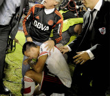 Libertadores 2015 - Incidentes en Boca vs. River (DyN)