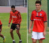 Vangioni y Kranevitter entrenando