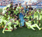 Festejos del Barcelona (Reuters)