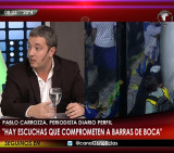 Incidentes en Boca - Pablo Carrozza - Periodista Diario Perfil - Canal 26