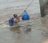 Ruta inundada en Paraguay