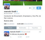 Tuit de Tinelli - 6 millones de seguidores
