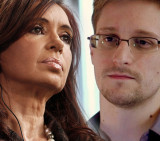 Cristina Fernández y Edward Snowden