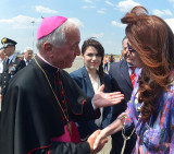 Cristina llegó a Roma (DyN)