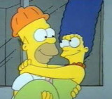 Marge y Homero divorciados