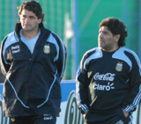 Diego Maradona y Alejandro Mancuso